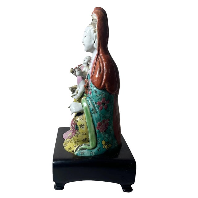 18th Century Famille Rose Statue For Sale - Image 4 of 11