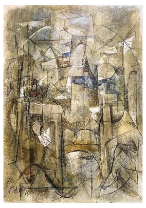 Vivaldo Martini, Abstract Composition No. 1, Oil on Canvas, 1963