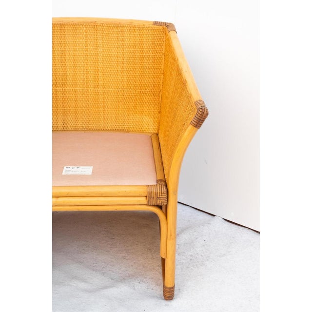 Vintage Wicker Armchairs by Maxalto, 1970s, Set of 4 For Sale - Image 6 of 10