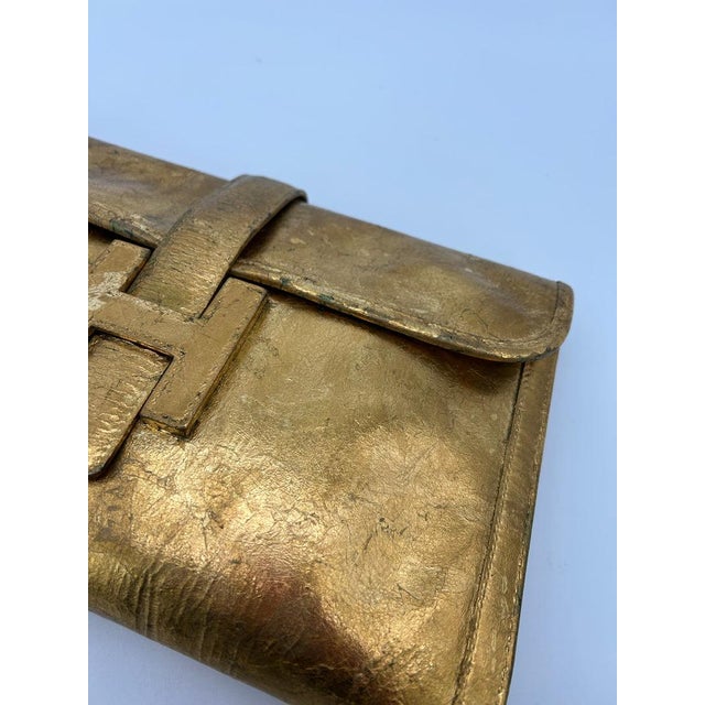 Vintage Hermes Gold Foil Jige Pm For Sale - Image 11 of 11