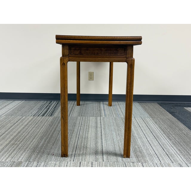 Wood Mid-Century Modern Sofa Table Converts to a Dining Table For Sale - Image 7 of 12