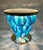 Fabio Ltd Italian Delicatezza Gold Blue Murano Glass Leaves Table by Fabio LTD For Sale - Image 4 of 9
