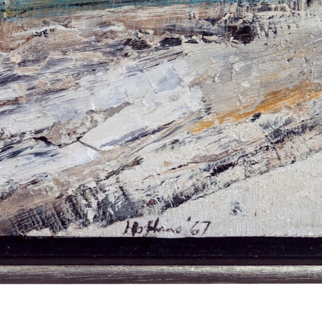 1960s American Modernist Abstract Expressionist "Hard Edged" Oil on Canvas Painting by Budd Hopkins For Sale - Image 9 of 10
