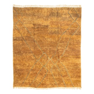 Large Hand-Knotted Wool Rug by Azele Studio For Sale