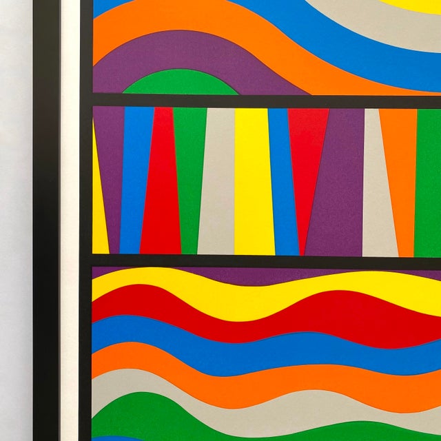 Sol LeWitt Vintage 1998 Modernist Silkscreen Print Limited Edition Framed Extra Large " Mostly Mozart Festival " Lincoln Center Poster For Sale In Kansas City - Image 6 of 18