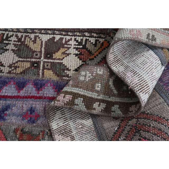 Islamic 1970 Vintage Turkish Patchwork Rug - Handwoven Tribal Anatolian Carpet For Sale - Image 3 of 9