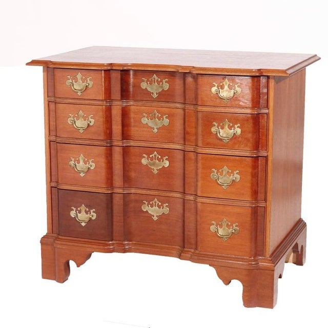 English Chippendale Style Block Front Chest, Bartley Collection, 20th C For Sale - Image 4 of 18