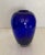 Minimalist Modern Two Layer Cobalt and Clear Glass Vase For Sale - Image 4 of 4