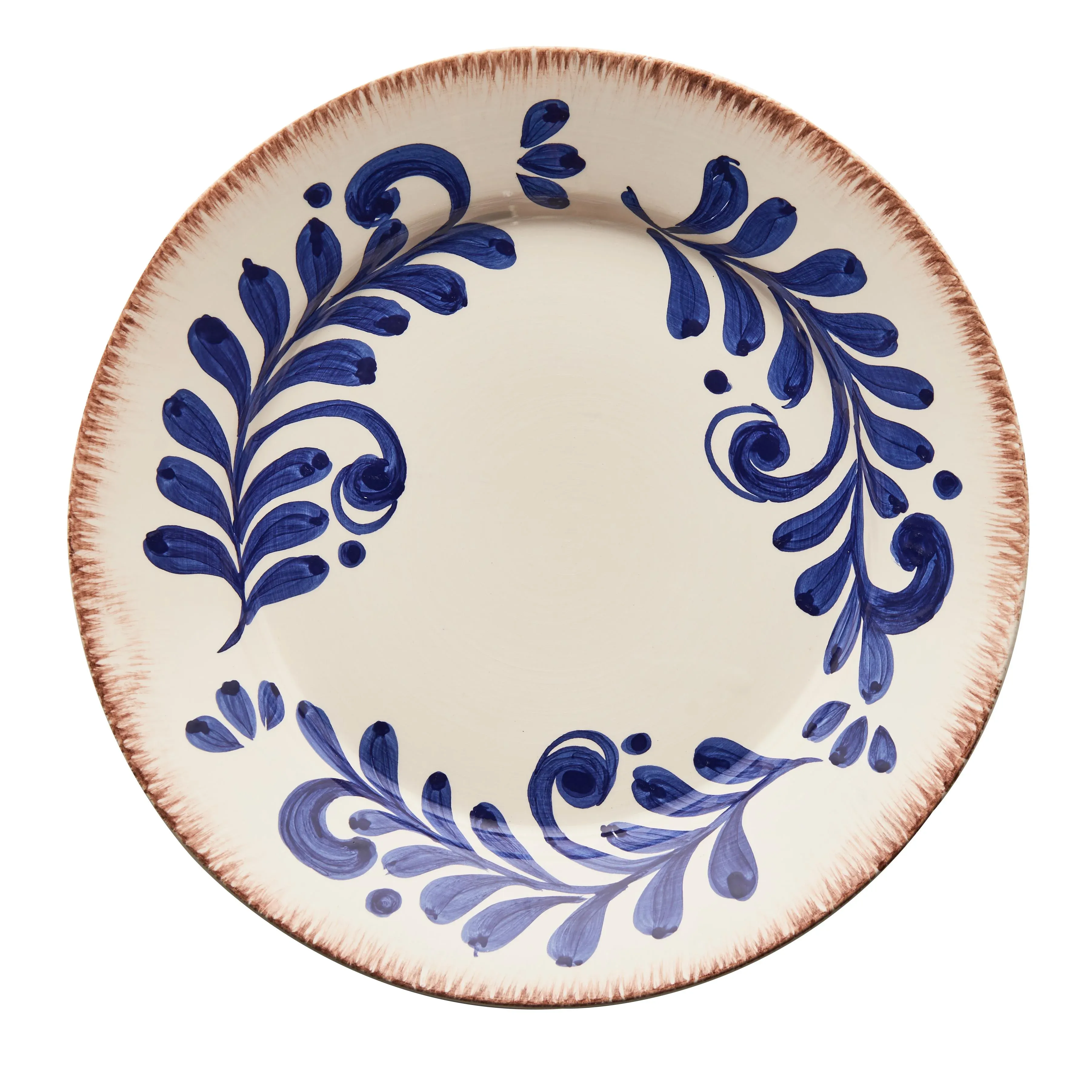 Casa Nuno Blue and White Dinner Plates, Mixed Patterns, Set of 10