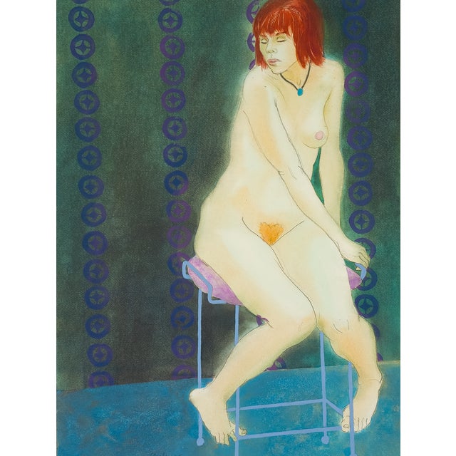 Nude on Stool - Samuel Clayberger, C. 1990s For Sale