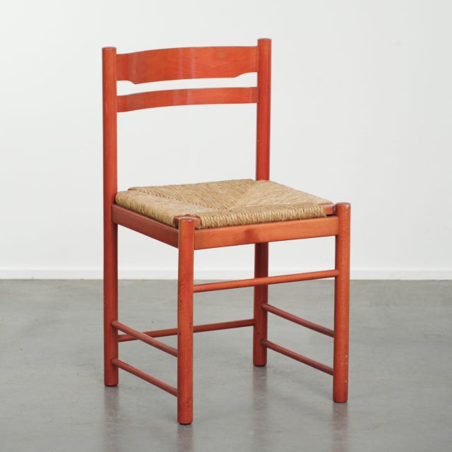 Vintage Wooden Chair with Woven Cane Seat, 1970s For Sale - Image 12 of 12