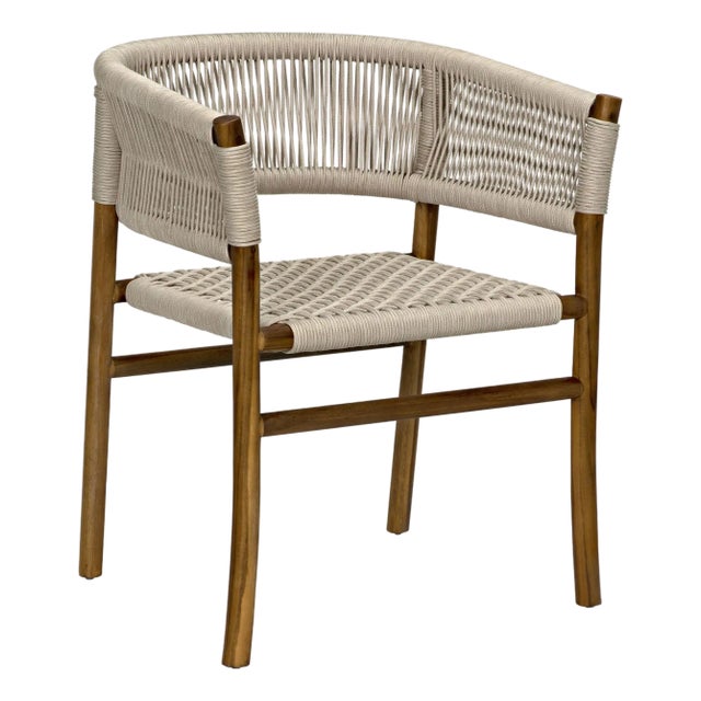 Conrad Chair, Teak with Woven Rope For Sale