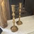 1960s A Pair of Antique Brass Candlesticks For Sale - Image 5 of 5
