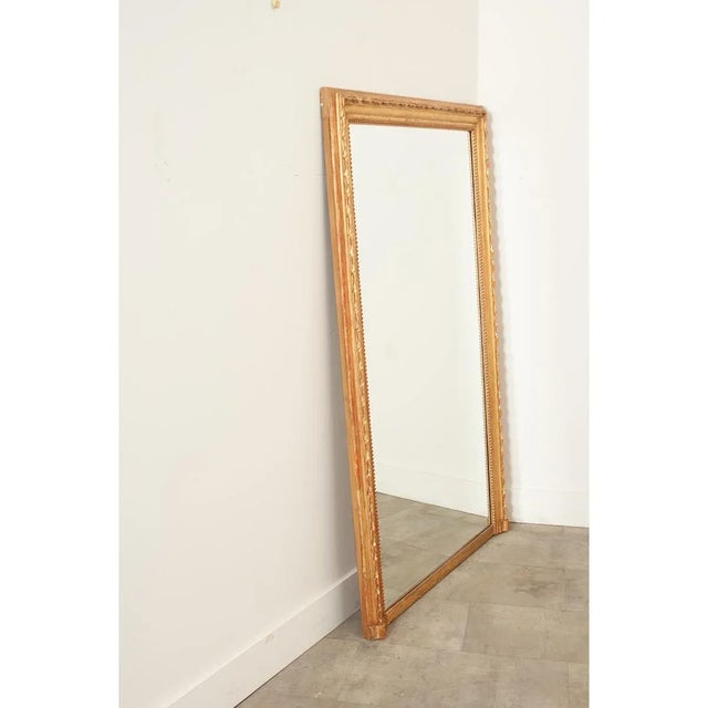 Gold 19th Century French Louis XVI Gilt Mantel Mirror For Sale - Image 8 of 9