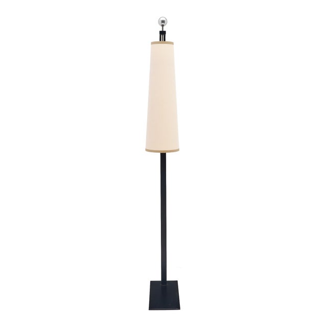 Black Italian Floor Lamp, Postmodern, in the Style of Goffredo Reggiani, 1980s For Sale - Image 8 of 9
