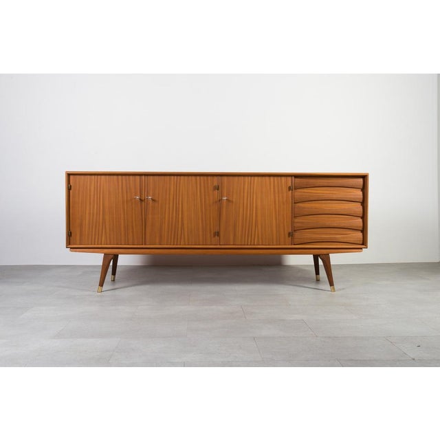 Brown Scandinavian Mid-Century Modern Sideboard in Teak by Sven Andersen, 1950s For Sale - Image 8 of 17