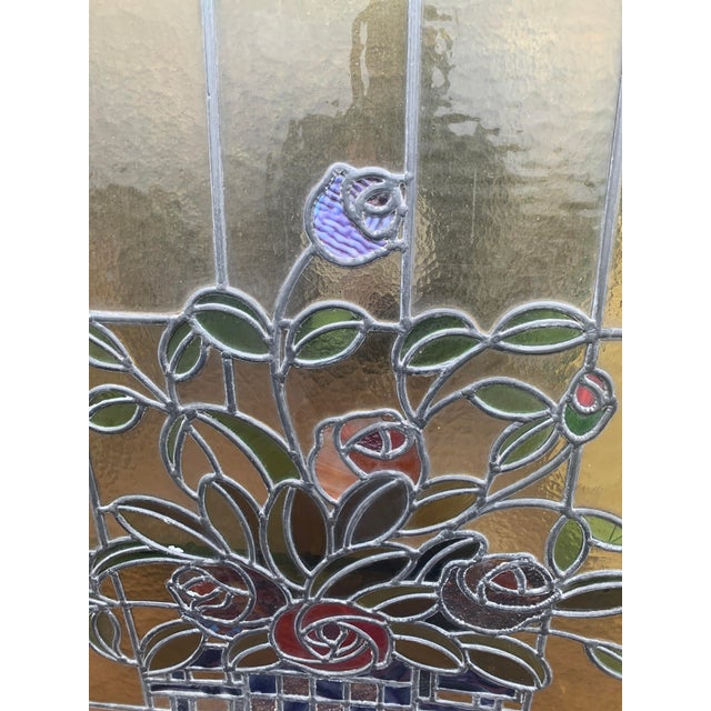 Art Deco Stained Glass Panel For Sale - Image 16 of 18
