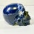 1970s Vintage Abstract Expressionism Boho Chic Hand Carved Navy Sodalite Stone Skull Sculpture, Halloween For Sale - Image 12 of 15