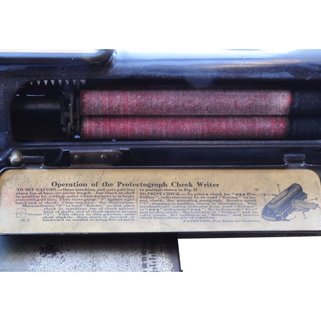 Vintage Black Protectograph Check Writer Chairish