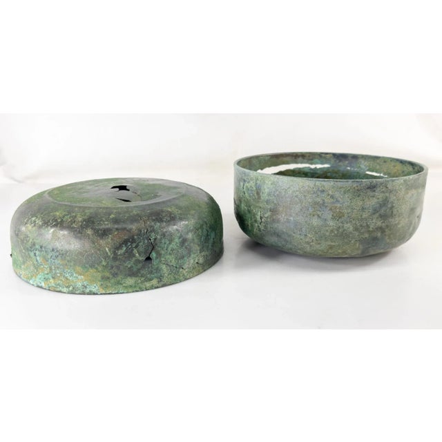15th Century or Earlier Verdigris Bronze Covered Box, Excavated For Sale - Image 12 of 13