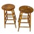 Vintage 1940s Pair of (2) 29.25" Tall Wood Artist Studio Stools For Sale - Image 11 of 18