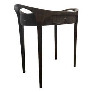 R & Y Augousti Black Shagreen Side Table For Sale