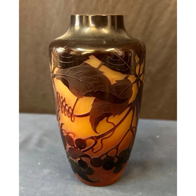 French Early 20th Century D'Argental Art Glass Vase For Sale - Image 3 of 7