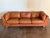 Vintage 1970's Cognac Leather Sofa For Sale - Image 4 of 18