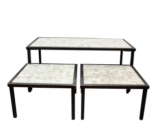 Mid-Century French Tiled Tables, 1960s, Set of 3