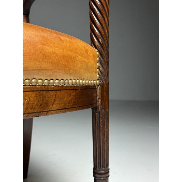 French Armchair in Leather, 19th Century For Sale - Image 16 of 18