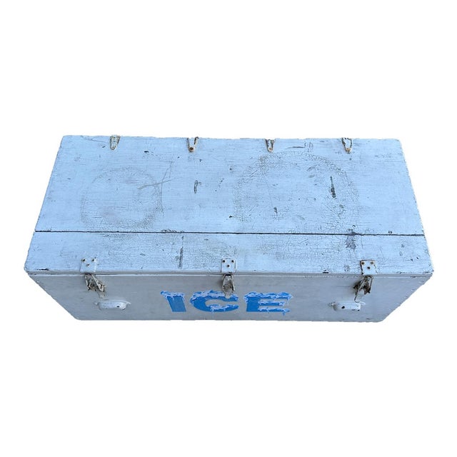 Vintage ice chest. Functioning wheels. 35" W x 15" D x 19" H