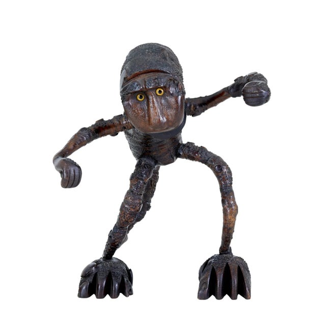 20th-Century Carved Mango Wood Novelty Dinner Gong For Sale - Image 12 of 12