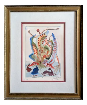 Salvador Dali, La Golosità (Gluttony), 1960, Woodblock Print