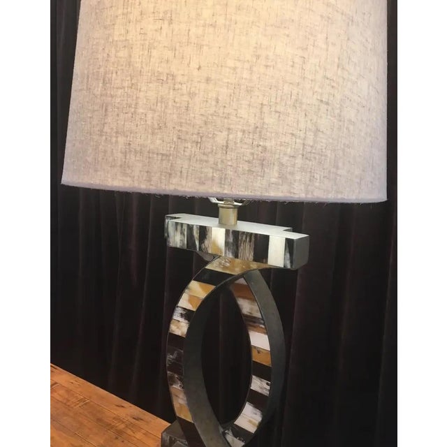 1980s Faux Tessellated Horn Table Lamps - a Pair For Sale - Image 11 of 11
