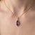 Contemporary Genuine Amethyst Pendant Necklace – Minimalist Febraury Birthstone Necklace for Woman For Sale - Image 3 of 5
