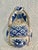 1980s 1980 Nancy Lopez Blue and White Bunny Rabbit Porcelain Candle Holder For Sale - Image 5 of 9