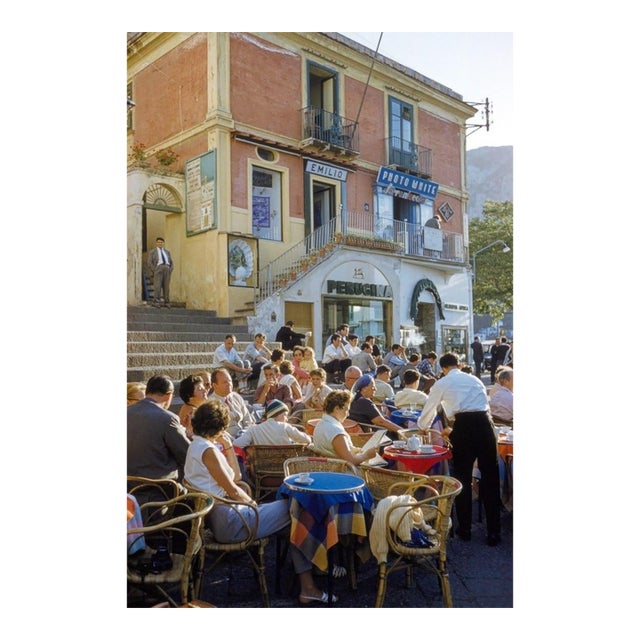 Toni Frissell 'Capri Café' Archival Pigment Print Framed in Black For Sale