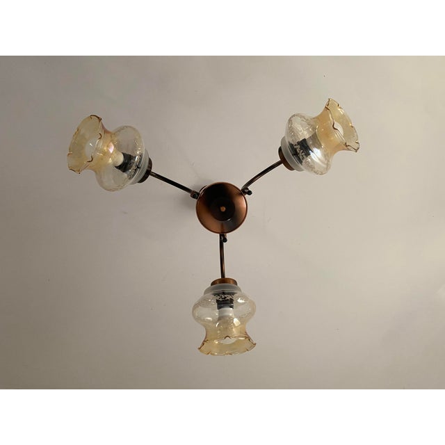 Vintage Three-Light Chandelier by Kaj Dol Pri Hrastniku, Slovenia, 1990s For Sale - Image 6 of 13