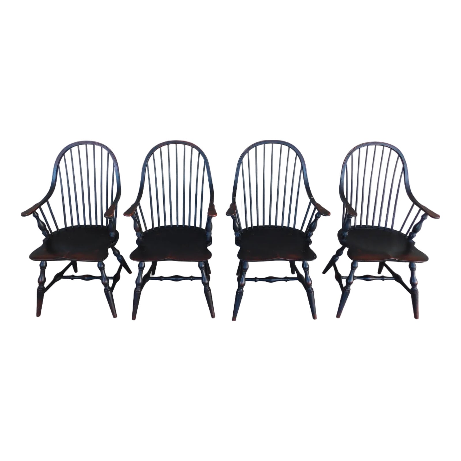 Great Windsor Chair Co Continuous Arm Bow Back Windsor Chairs - Set of ...