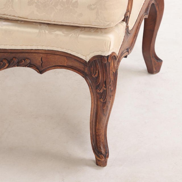 Wood A Sumptuous Louis XV Marquis Armchair, C. 1900. For Sale - Image 7 of 7