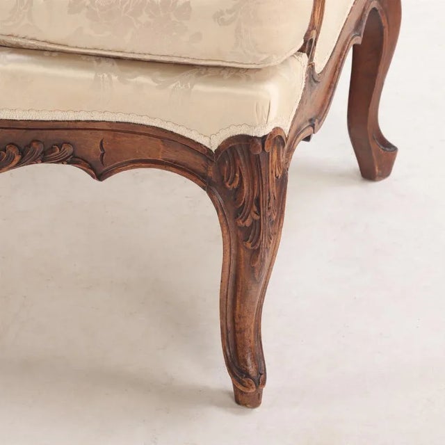 Wood A Sumptuous Louis XV Marquis Armchair or Small Settee, C. 1900. For Sale - Image 7 of 7