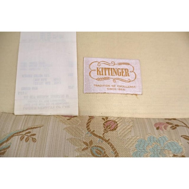 1980s Pair of Kittinger Colonial Williamsburg Scalamandre Fabric Fire Side Wing Chairs For Sale - Image 15 of 15