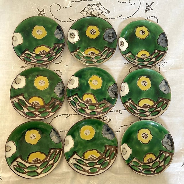 This Japanese Hand Painted Pottery Tea Set is a beautifully crafted and authentic set that showcases the traditional...