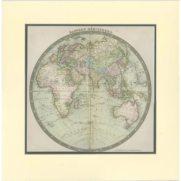 Antique Map of the Eastern Hemisphere by Teesdale, 1831 For Sale