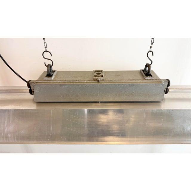 Industrial Industrial Grey Tube Light from Elektrosvit, 1970s For Sale - Image 3 of 18