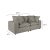 Wood Cali Slate Performance Fabric Modular Loveseat For Sale - Image 7 of 8