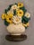 Vintage Cast Iron floral bouquet doorstop no marking on back but is believed to be Hubley manufactured from 1920's-1940's....