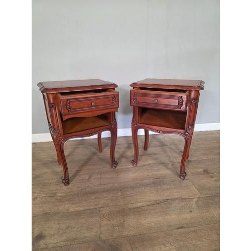 Antique French Louis XV Style Bedside Cabinets, Set of 2 For Sale - Image 6 of 14