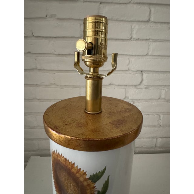 2020s Glorious Sunflower Decoupage Lamp For Sale - Image 5 of 5