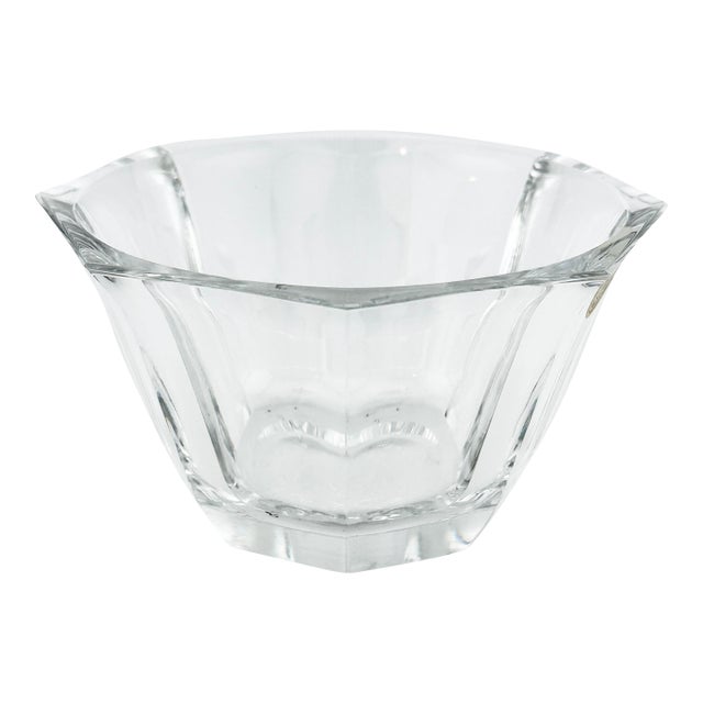 Vintage Crystal Serving Bowl For Sale